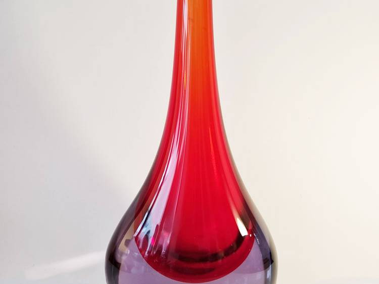 vase-sommerso-rouge-violet-murano-galerie odile vevey